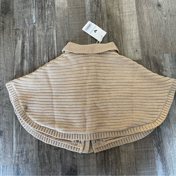 Hope & Henry girls button front rib sweater cape - Picture 5 of 5